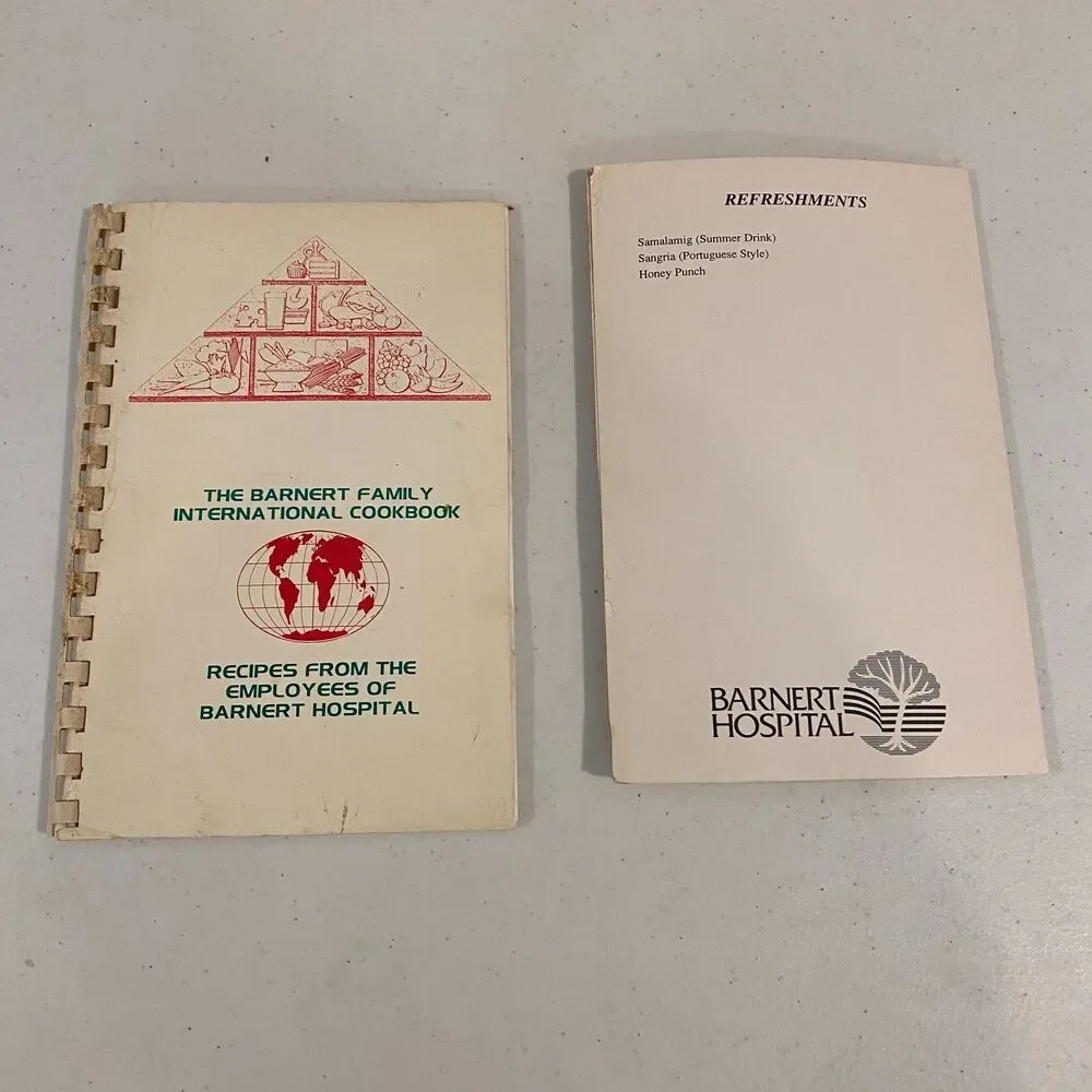 Barnert Family International Cookbook 1994 Barnert Hospital Paterson NJ Spiral